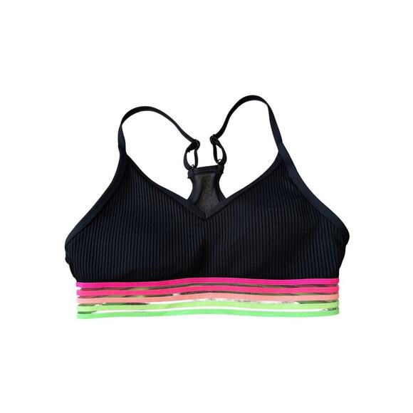 PINK SPORT, size small, Victoria's Secret, Ribbed black fabric; colorful edging - Picture 2 of 5